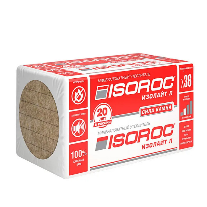 Утеплитель Изорок ИЗОЛАЙТ-Л 1000х600х180 мм